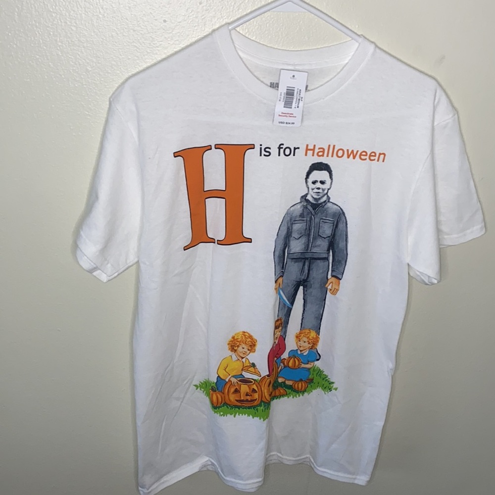 White Halloween Graphic T